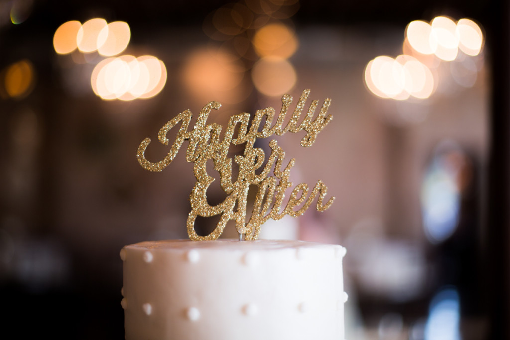 Gold Sparkly Cake Topper